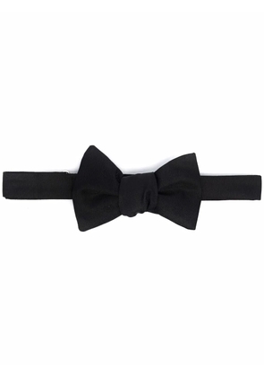 Giorgio Armani fine-ribbed bow tie - Black