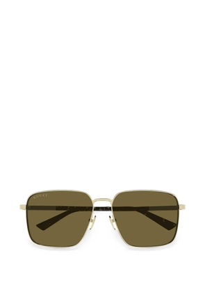 Gucci Eyewear square-frame Web-stripe sunglasses - Gold