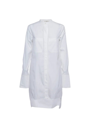 Celine Pre-Owned high slit mini shirt dress - White