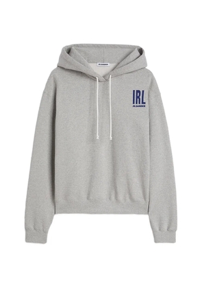 Jil Sander logo-print jersey hoodie - Grey