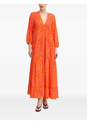 Lola Casademunt sequin-embellished tiered maxi dress - Orange