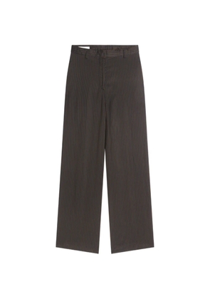 DRIES VAN NOTEN wide leg cupro pants - Brown