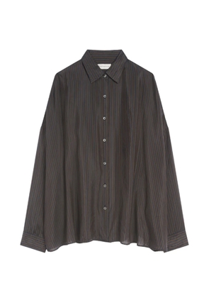 DRIES VAN NOTEN cupro cocoon shirt - Black