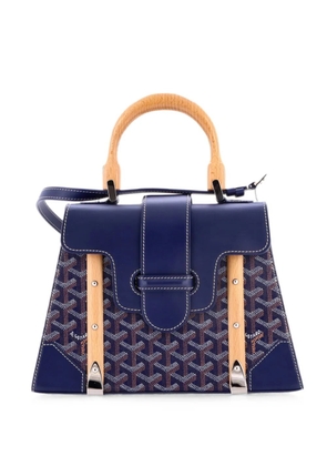 Goyard Pre-Owned Saigon Top Handle Bag Coated Canvas with Leather PM satchel - Blue