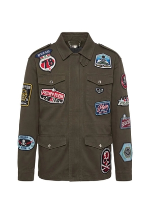 Philipp Plein military jacket patches - Green