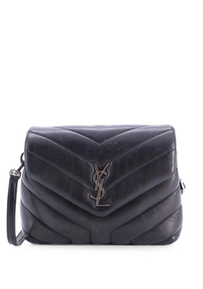 Saint Laurent Pre-Owned Loulou Shoulder Bag Matelasse Chevron Leather Toy crossbody bag - Black