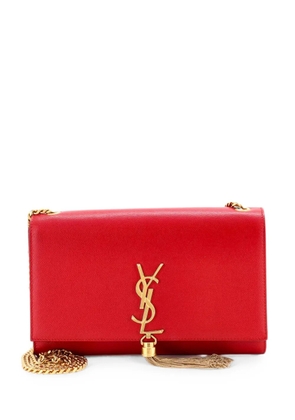 Saint Laurent Pre-Owned Classic Monogram Tassel Leather Medium crossbody bag - Red