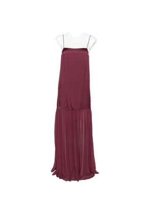 ANINE BING Clementine pleated-skirt maxi dress - Red