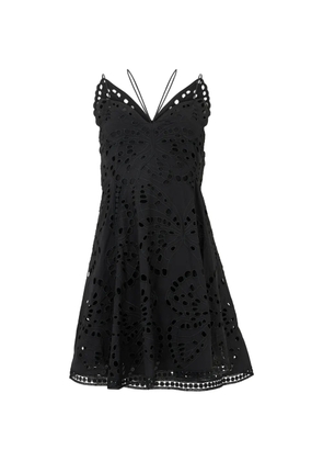 Alberta Ferretti V-neck mini dress - Black