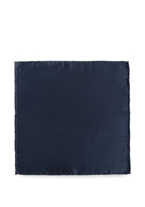 Ferragamo logo-debossed silk pocket square - Blue
