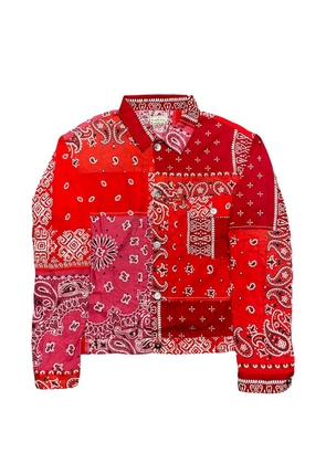 KAPITAL bandana-patchwork shirt - Red