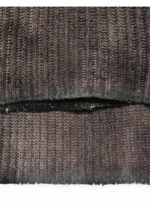 Avant Toi ribbed-knit snood scarf - Grey