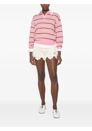 Chloé crochet scalloped-hem shorts - Neutrals