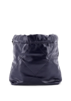 CHANEL Pre-Owned 22 Chain Hobo Quilted Calfskin Mini crossbody bag - Blue