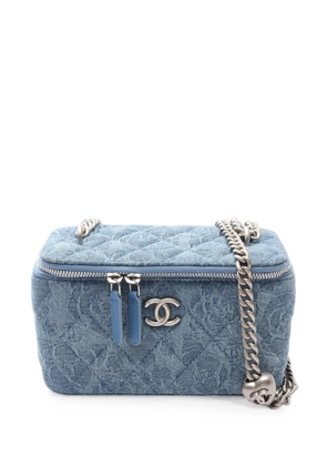 CHANEL Pre-Owned 2021 Vanity denim mini bag - Blue