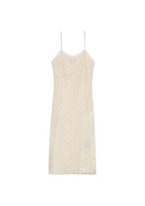 Prada embroidered lace dress - Neutrals