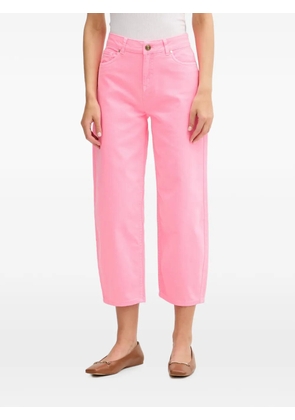 Lola Casademunt logo-patch cropped jeans - Pink