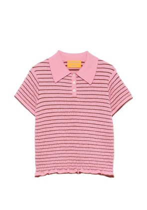 Guest In Residence striped-pattern polo shirt - Pink