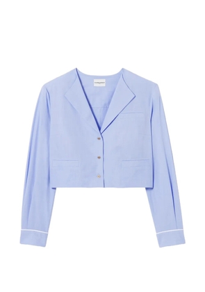 Claudie Pierlot cropped long-sleeve shirt - Blue