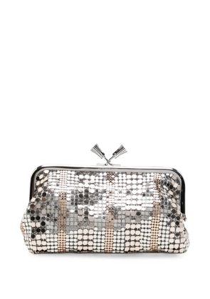 Anya Hindmarch Maud sequin-embellished frame clutch bag - Silver