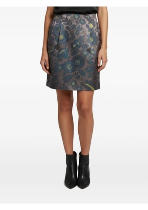 Etro Pre-Owned floral-jacquard mini skirt - Grey