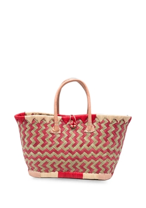 THE NINA STUDIO Clotilde woven-design tote bag - Neutrals