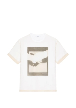 Givenchy graphic-print layered-trim T-shirt - White