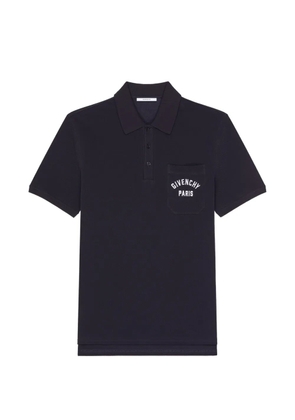 Givenchy logo-embroidered patch-pocket polo top - Blue