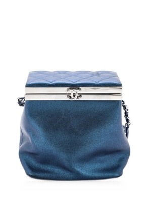CHANEL Pre-Owned Airlines Frame Box Bag Lambskin Small shoulder bag - Blue