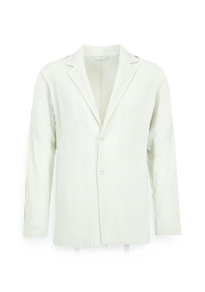Issey Miyake pleated single-breasted jacket - Green