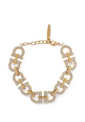 Ferragamo Gancini crystal-embellished bracelet - Gold