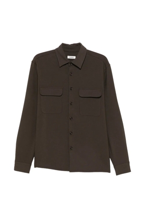 SANDRO button-up flap-pocket shirt - Brown