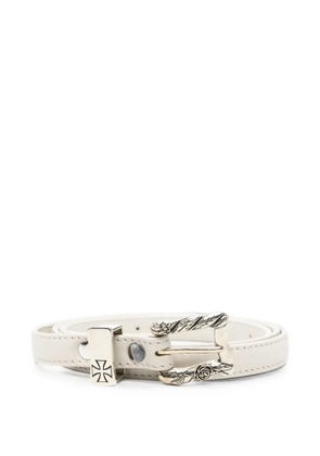 Enfants Riches Déprimés engraved-buckle leather belt - Neutrals