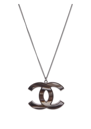 CHANEL Pre-Owned CC resin necklace - Grey