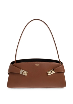 Ferragamo Hug calf leather shoulder bag - Brown