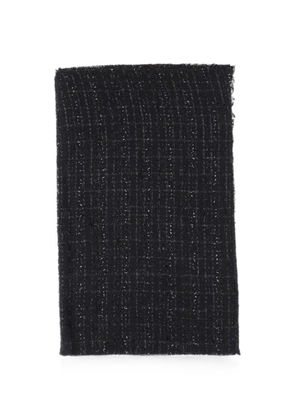 Faliero Sarti metallic-thread fringed scarf - Black