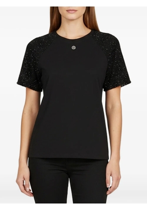 Maje tweed raglan-sleeve T-shirt - Black