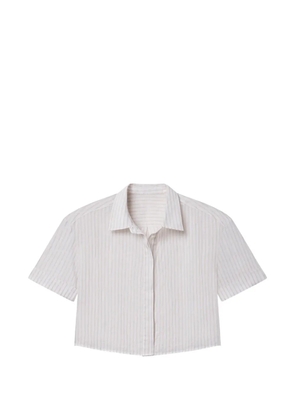 A.L.C. Mel striped short-sleeve shirt - White