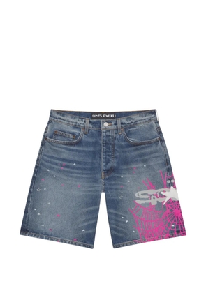 SP5DER Heavy Web denim shorts - Blue