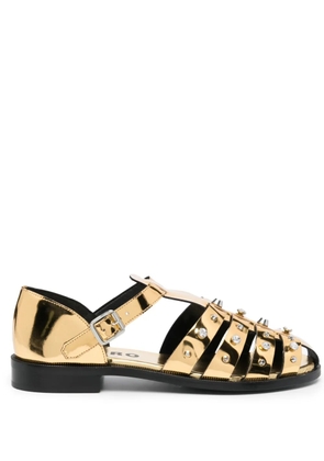 SANDRO stud-detail caged sandals - Gold