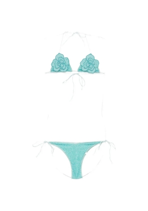 Oséree floral-applique bikini - Blue