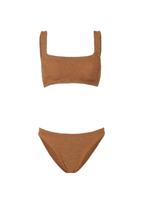 Hunza G Xandra crinkle-effect bikini - Brown