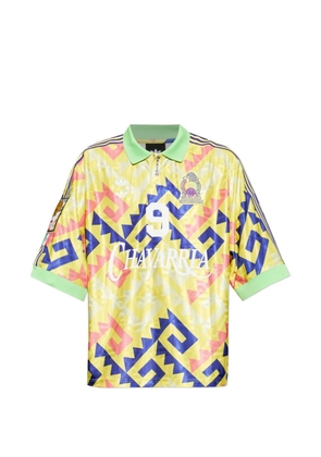 adidas x Willy Chavarria AOP Goalkeeper geometric-print polo shirt - Yellow