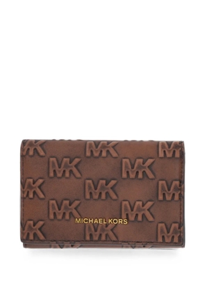 Michael Kors Colby logo-embossed leather cardholder - Brown