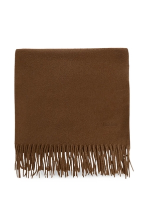 Max Mara fringed cashmere scarf - Brown