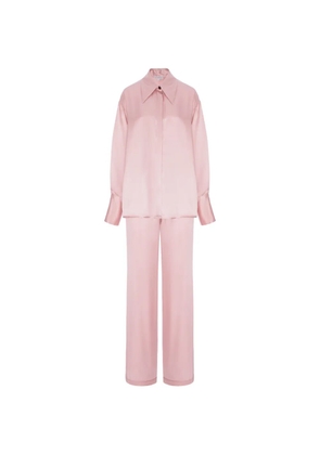 CuAnna satin-finish wide-leg pajamas - Pink