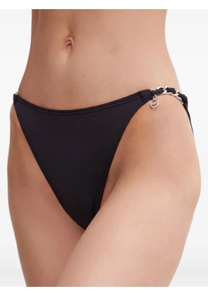 Michael Michael Kors chain-link logo-charm bikini bottoms - Black