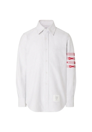 Thom Browne 4-Bar lobster-embroidered shirt - Grey