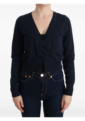 MARGHI LO' bow-detail cardigan - Blue