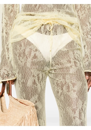 Oséree lace drawstring beach trousers - Yellow